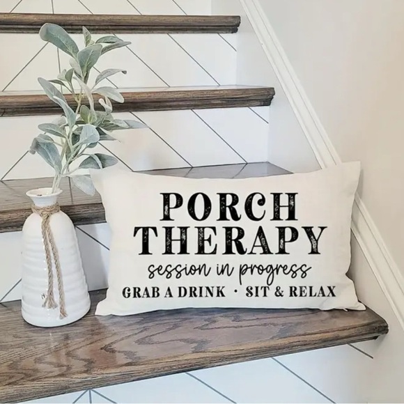 Porch Therapy Decorative Pillowcover  - White - Picture 1 of 5